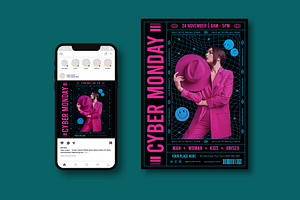 Cyber Monday Flyer, a Flyer Template by iDoodle Studio