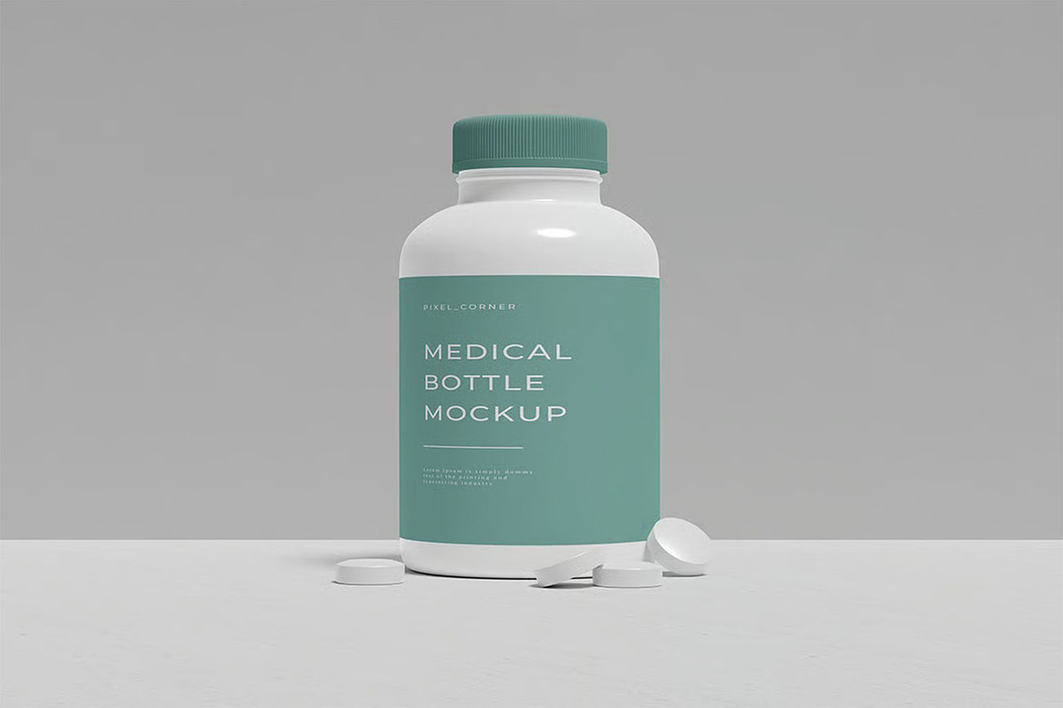 Medical Bottle Mockup, a Packaging Mockup by zpackcreative (Photo 4 of 5)