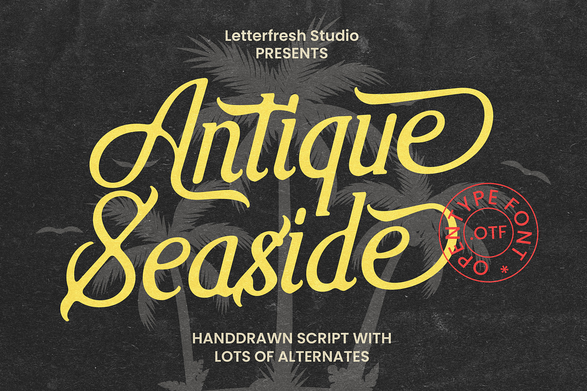 Antique Seaside, a Script Font by Letter Fresh (Photo 1 of 13)