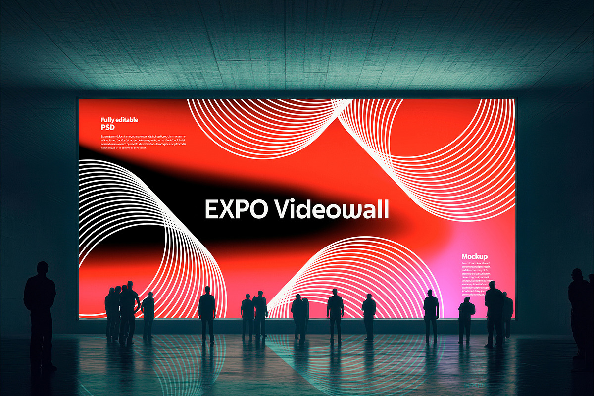 Videowall Mockup - Expo Exhibition, an Advertising Mockup by Mego-studio (Photo 1 of 3)