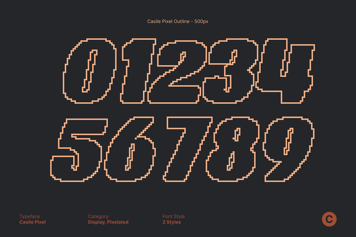 Casile Pixel, a Sans Serif Font by Craft Supply Co. (Photo 7 of 8)