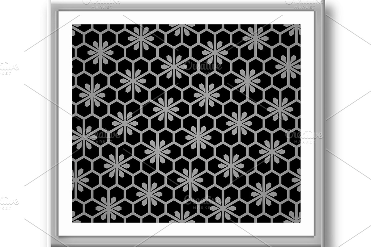 Flower geometric pattern. Seamless, a Decorative Illustration by RODINA (Photo 3 of 3)