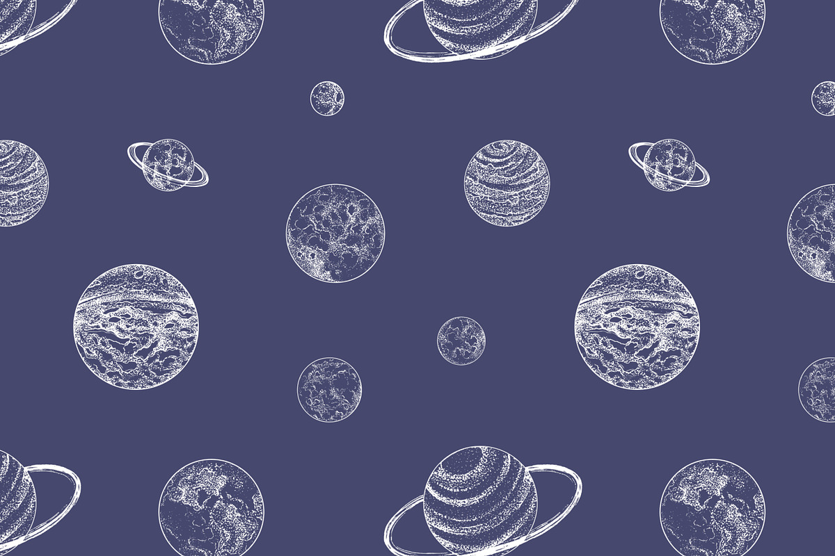 Planets bundle, seamless patterns, an Object Illustration by Good Studio (Photo 10 of 16)