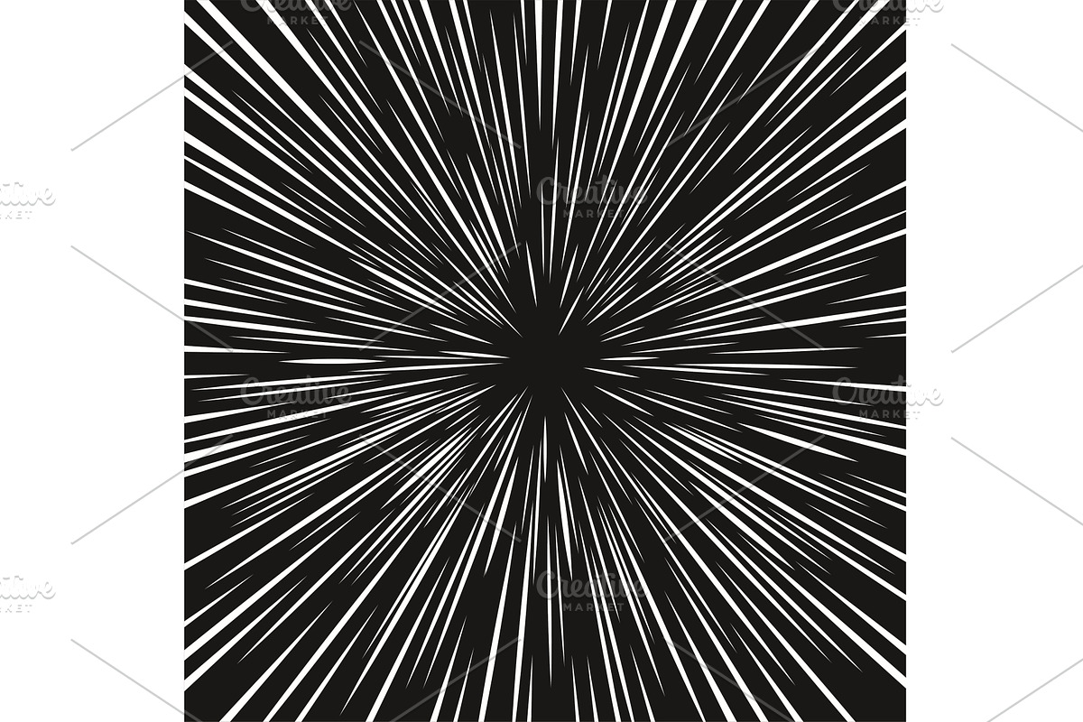 Abstract Space Warp Effect on Black, an Illustration by in8finity