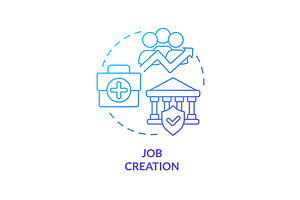 Job Creation Blue Concept Icon