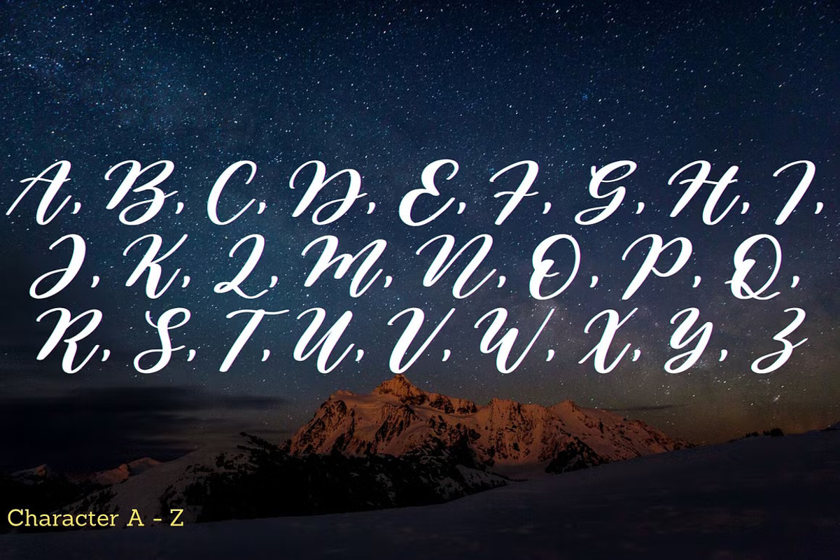 Seraphine Handwritten Script Font, a Script Font by GearShift (Photo 3 of 4)