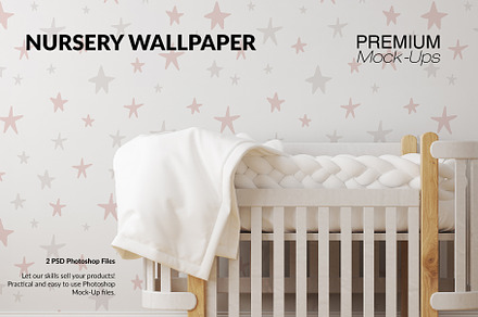 Nursery Wallpaper Mockup Set, a Household Mockup by mock-ups
