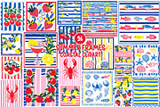 Summer Frame Coastal Clipart, an Illustration by SinaCreation (Thumbnail 1 of 8)