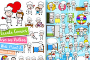 Chef ~ Cartoon Character Set, a Food Illustration by The Toon Company (Thumbnail 2 of 6)
