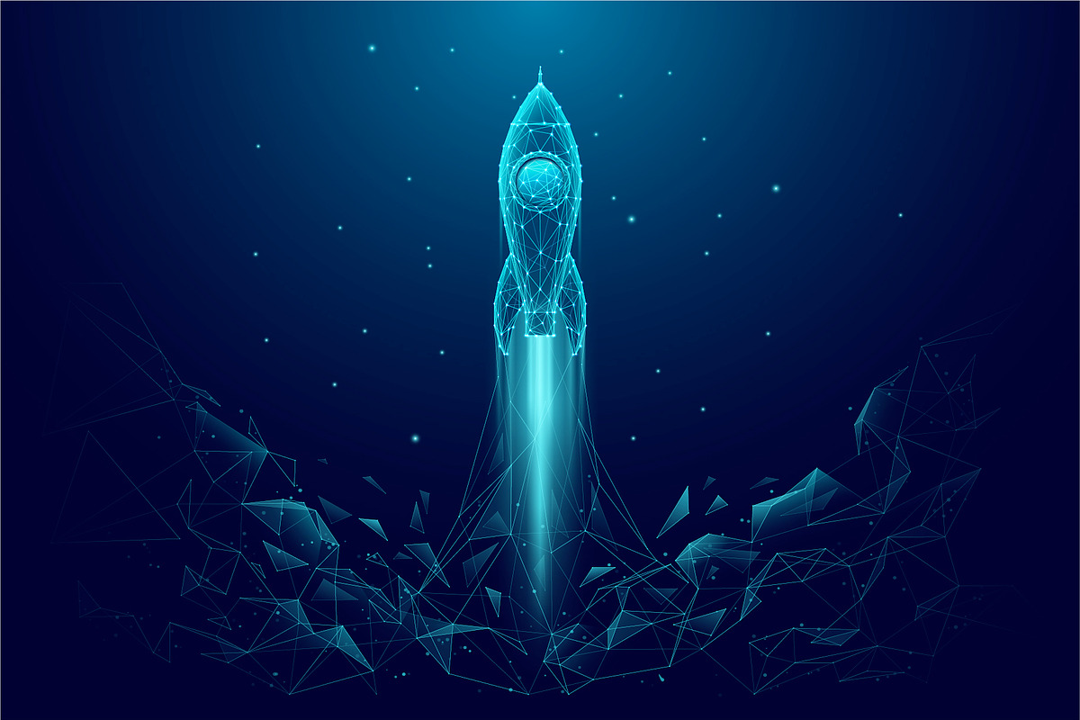 Abstract Rocket Launch, a Technology Illustration by ANTON KHRUPIN ART