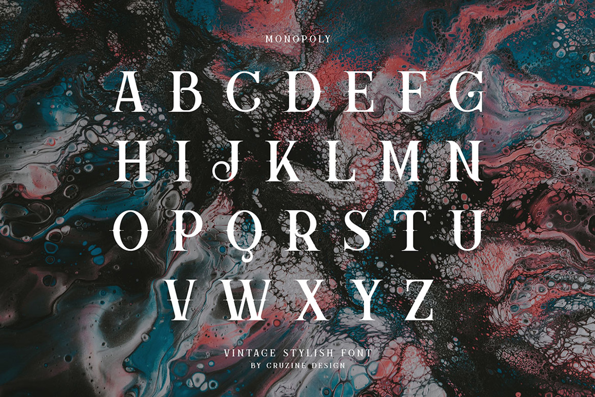 Monopoly - Vintage Serif Font, a Serif Font by JumboDesign (Photo 4 of 7)