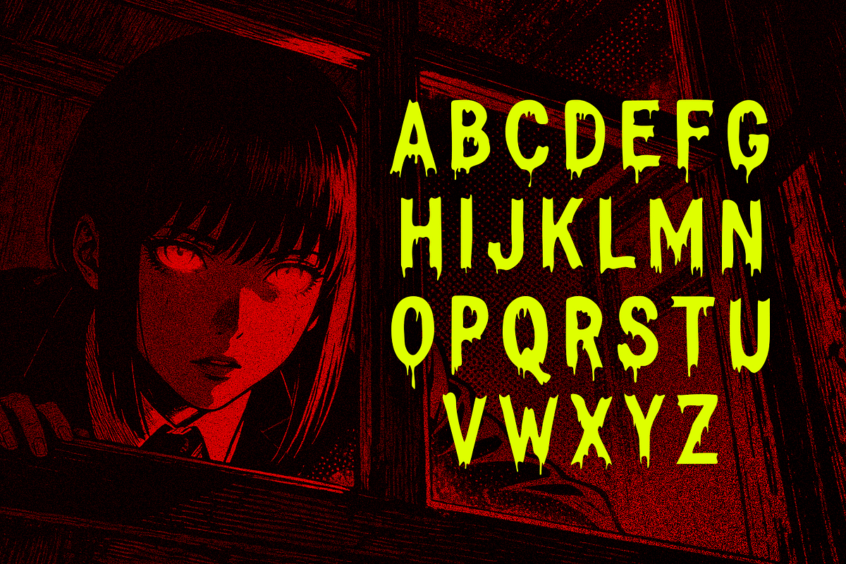 Bloody Marker Dripping Display Font, a Sans Serif Font by Pixesia Studio (Photo 12 of 15)