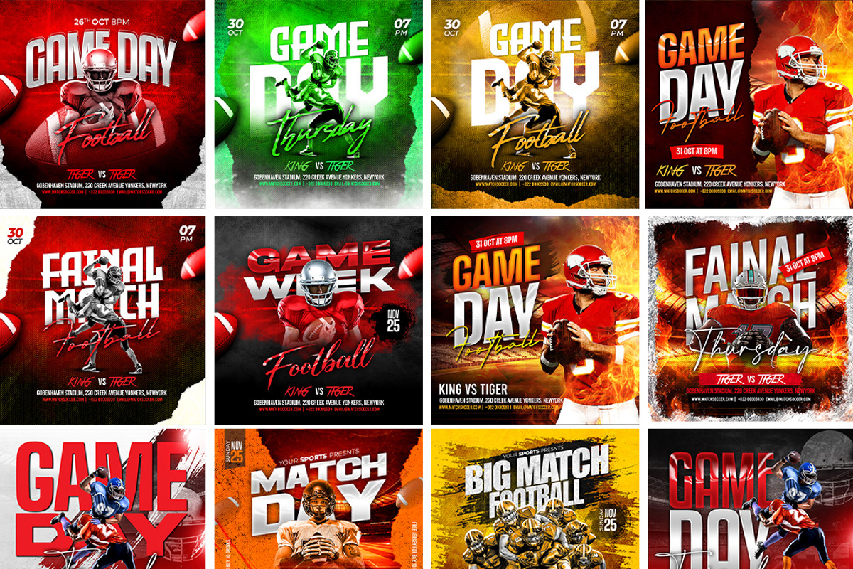 40 Football Game Day Flyer Template preview 2
