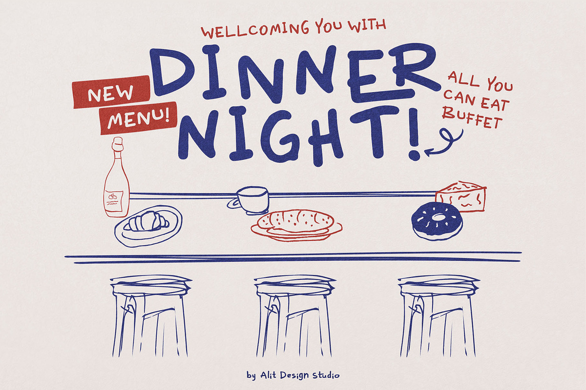 Lobster Fugu Font, a Handwritten Font by alit design (Photo 4 of 15)