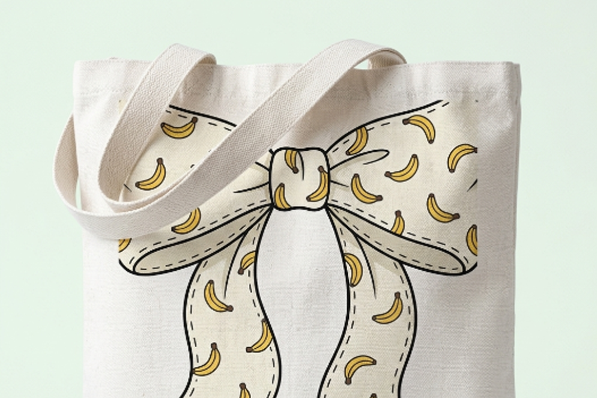 Banana Pattern Coquette Bow PNG, a Shirt Mockup by Vector Stall (Photo 12 of 16)