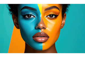 A woman’s face divided into, an Arts & Entertainment Photo by Igor Tichonow