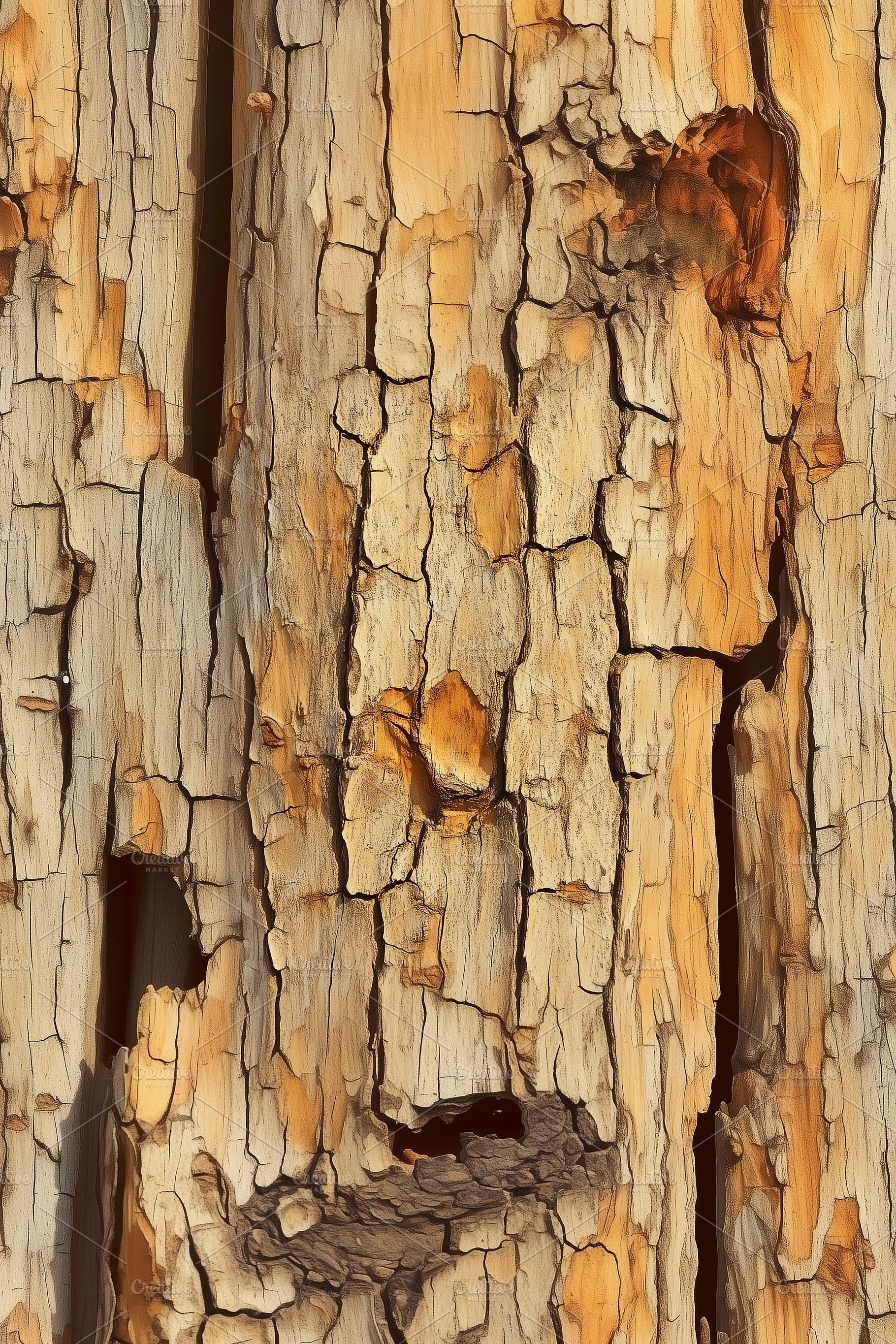 Yellow tree bark texture, a Nature Photo by MistyDay