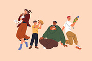 Happy people with cute pets, animals, an Animal Illustration by Good Studio (Thumbnail 6 of 10)