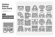 Online Game Icon Pack, an Outline Icon by erifqizeicon (Thumbnail 1 of 3)