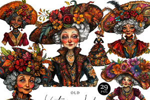Old Victorian Ladies Clipart Bundle, a Person Illustration by Design Scotch