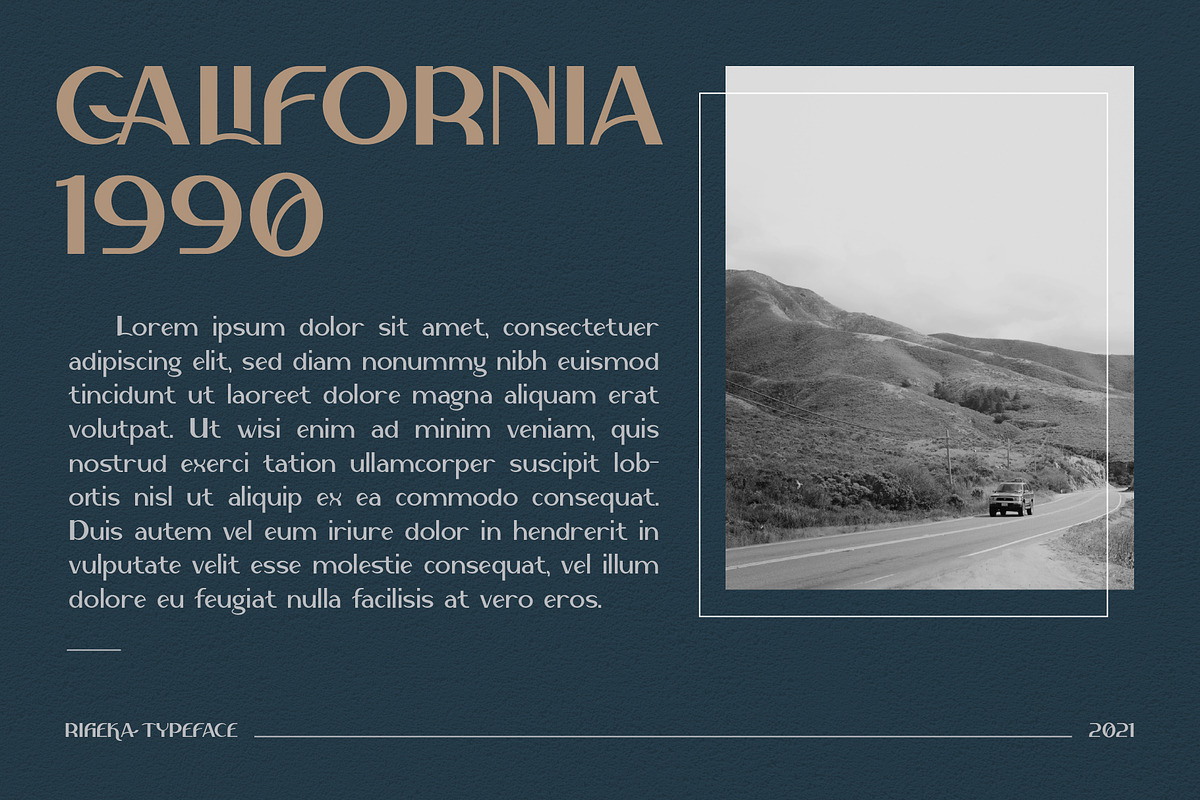 Rifieka // Modern Display Typeface, a Sans Serif Font by Letterature Std. (Photo 5 of 10)