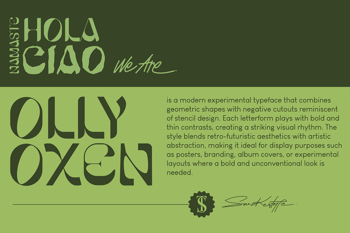 Olly Oxen - Modern Sans Typeface, a Font by Sanskertype Studio (Photo 2 of 10)