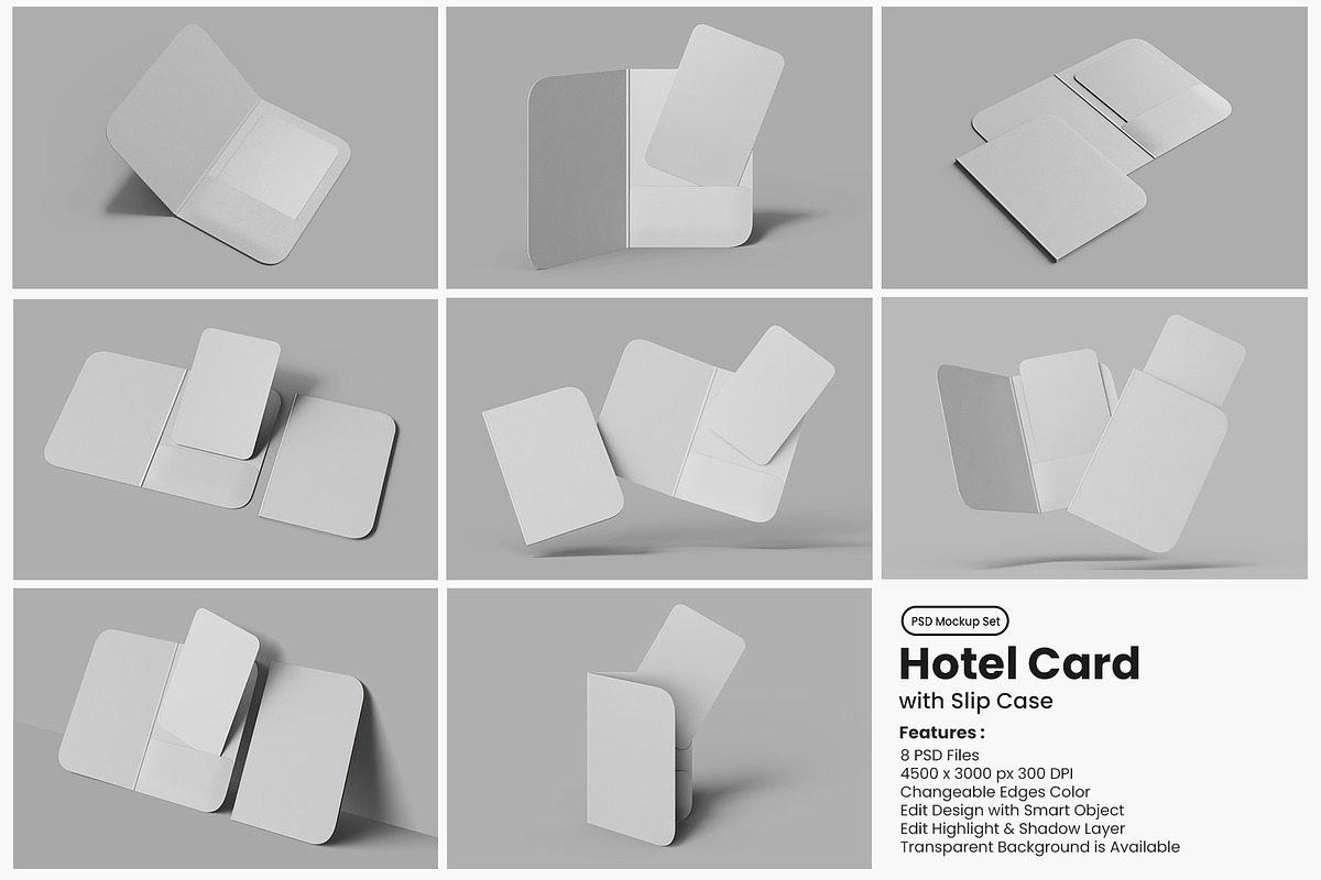 Hotel Room Card PSD Mockup Set, a Books & Magazine Mockup by Remnand Studio (Photo 2 of 10)