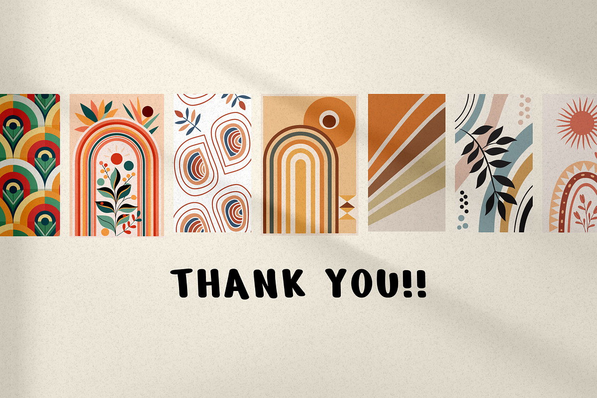 Rainbow Wall Art Print Set, a Wallpaper Graphic by Helospace (Photo 10 of 10)