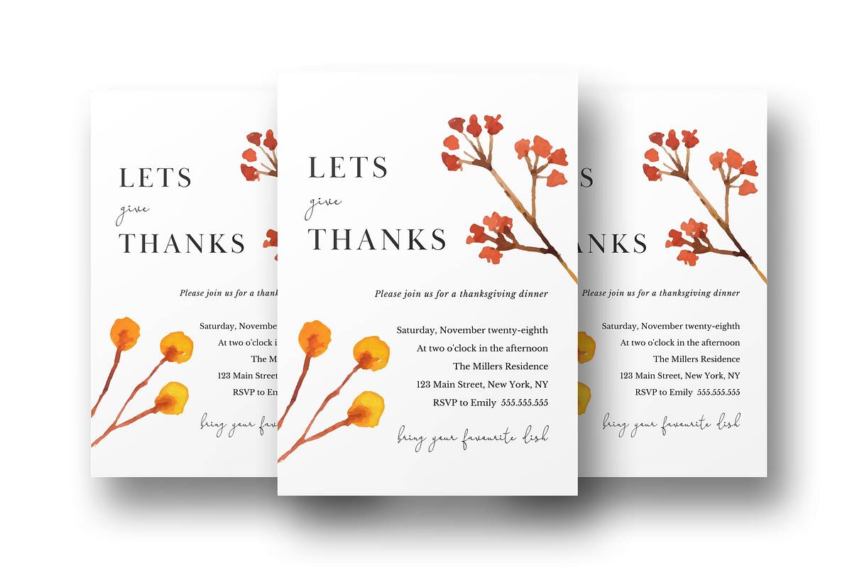 Editable Thanksgiving Invitation, an Invitation Template by ForeverPrint (Photo 8 of 9)