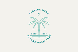 nature palm tree summer icon logo, a Branding & Logo Template by Blazybone