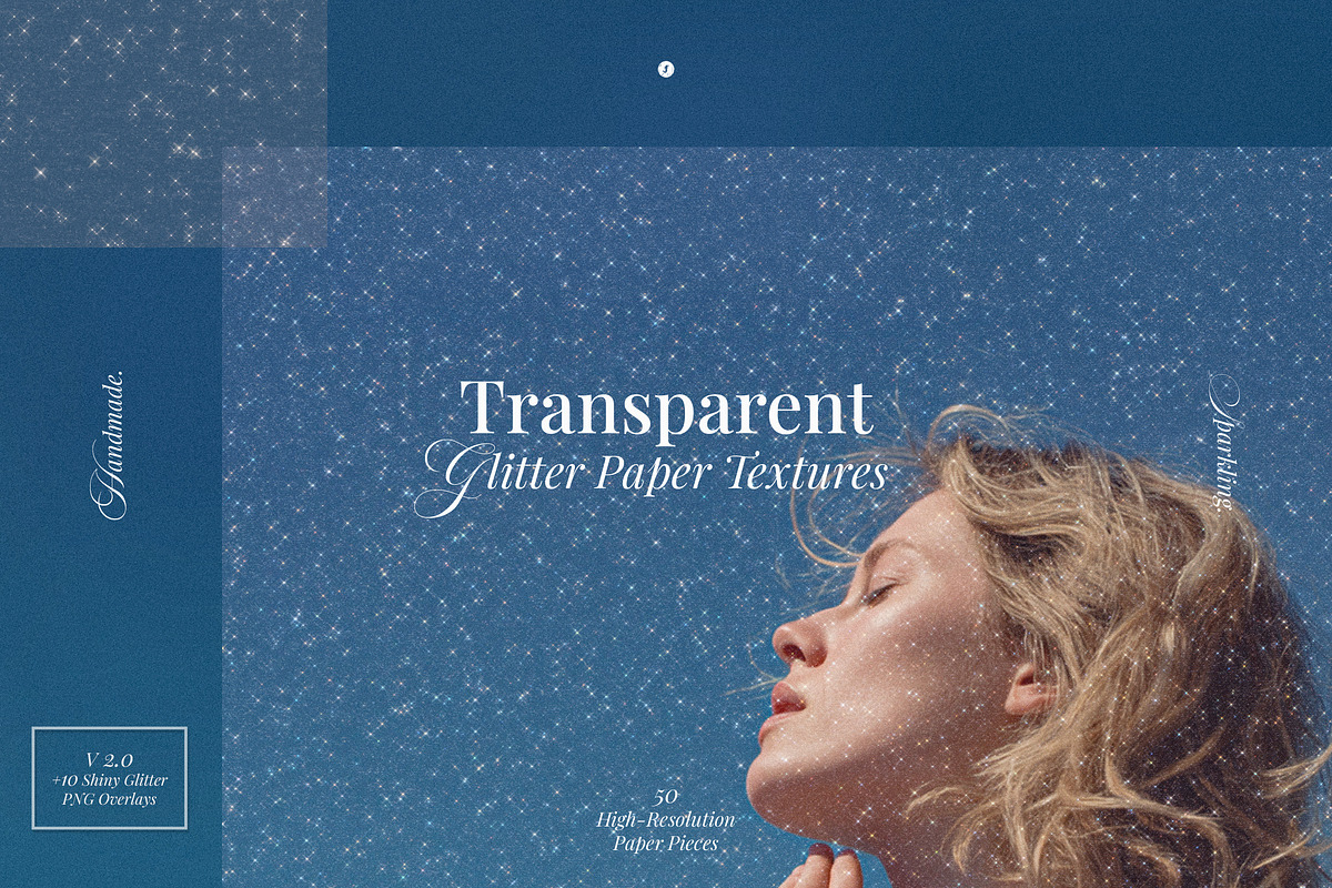 Transparent Glitter Paper Textures, a Texture Graphic by Freezerondigital (Photo 1 of 16)