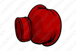 Boxing Glove Icon Illustration, a Sport Illustration by Christos Georghiou