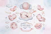 Sweet dreams watercolor collection, an Animal Illustration by Peace ART (Thumbnail 8 of 17)