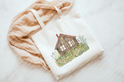 Watercolor Little Wooden House Clipa, an Illustration by Watercolor design (Thumbnail 6 of 12)