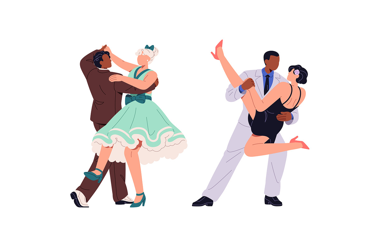 Couple dance set + promo posters, a Person Illustration by PaperTrident (Photo 2 of 8)