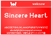 Sincere Heart font, a Font by weknow (Thumbnail 1 of 5)