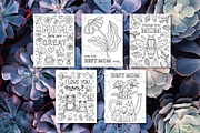 Mother's Day Greeting Coloring Pages, an Illustration by ChristinaDesigns (Thumbnail 3 of 5)