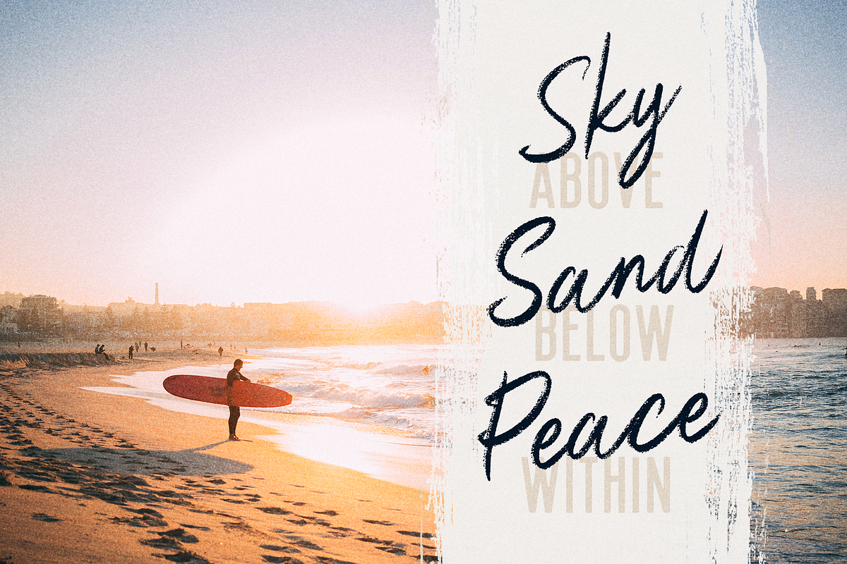Coastline - Textured Script Font, a Script Font by Surplus Type Co (Photo 6 of 6)