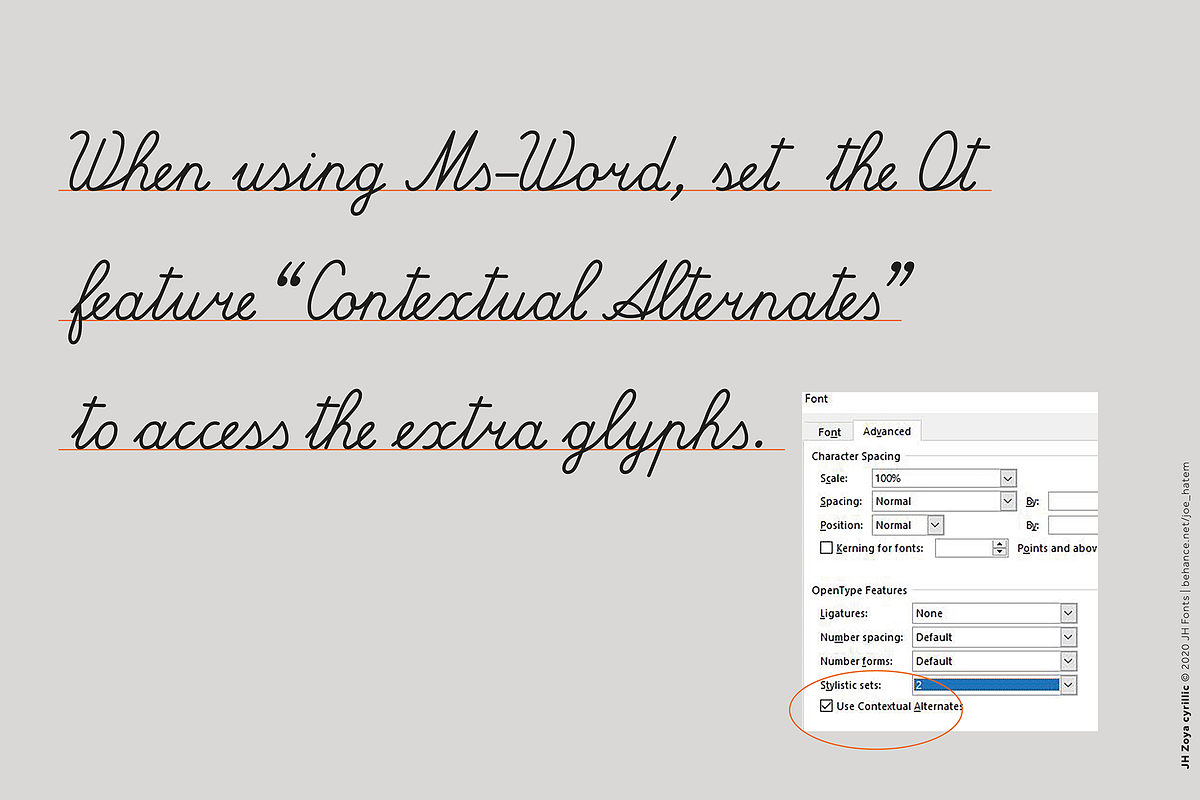 JH Zoya cyrillic font, a Script Font by JH  Fonts (Photo 11 of 12)