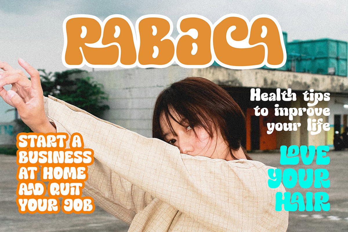 Thekaty Nianders Groovy Display Font, a Handwritten Font by Cruzine (Photo 4 of 8)