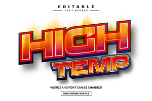 High Temp 3D Editable Text Effect