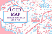 Middle Earth Map, an Object Illustration by Great Glebsby (Thumbnail 1 of 8)