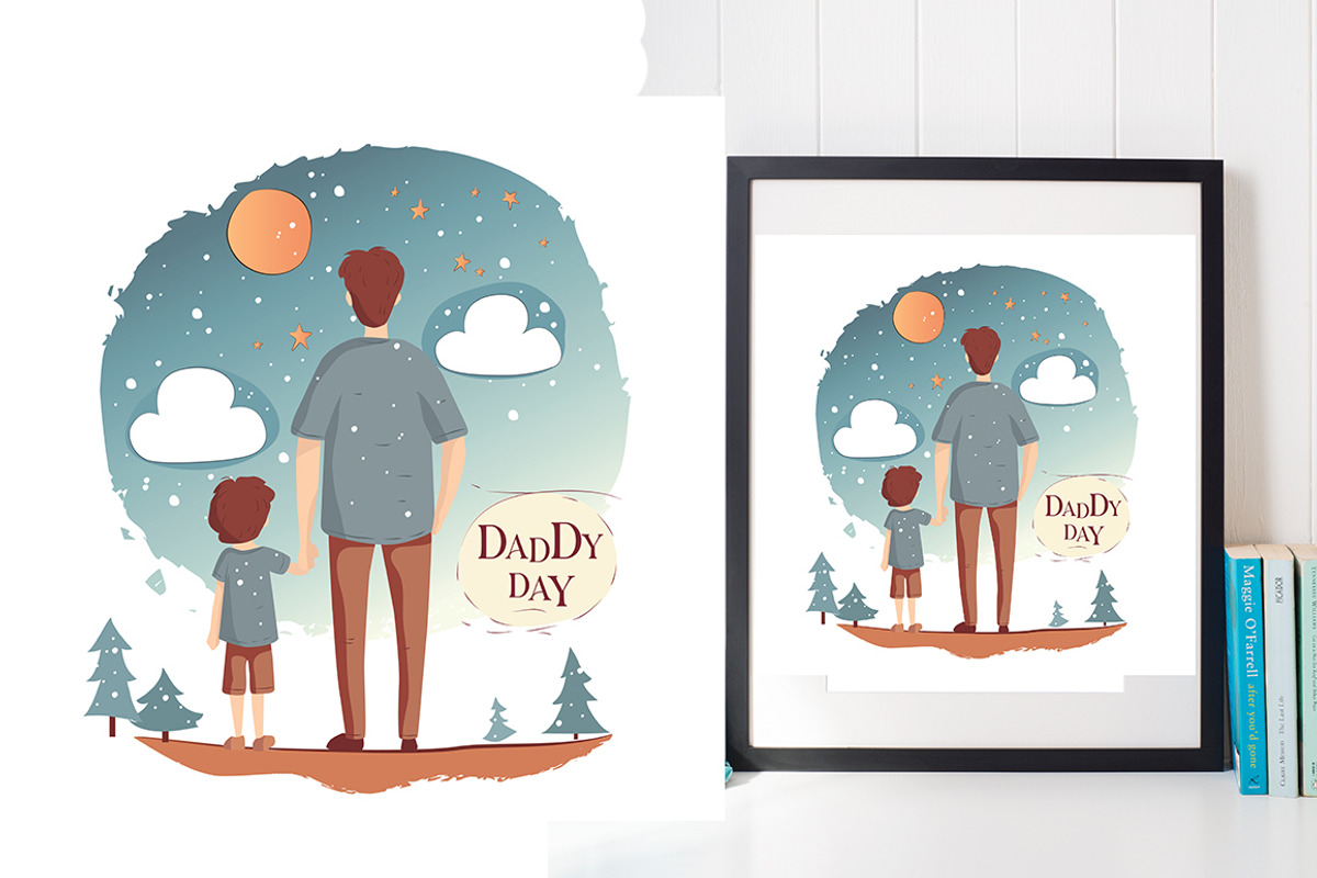 Father Day Vector Illustrations, an Object Graphic by Evgeniia (Photo 7 of 10)