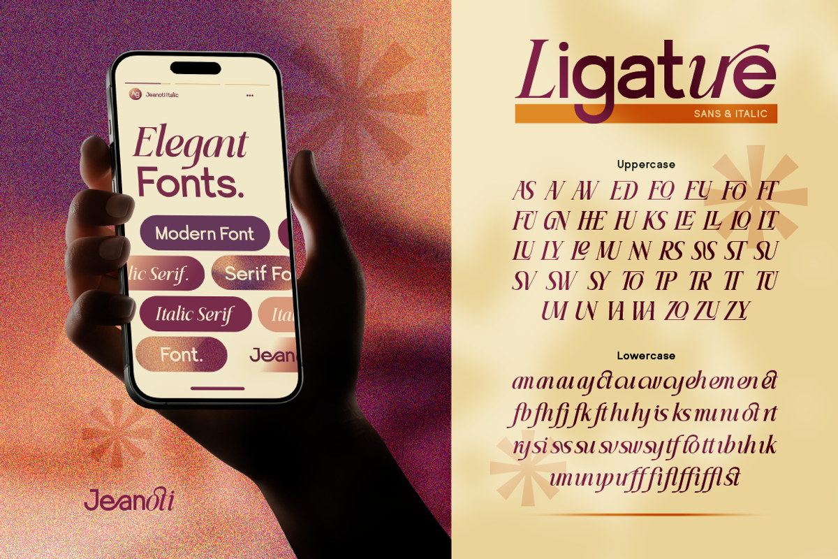 Jeanoti, a Sans Serif Font by Burntilldead (Photo 8 of 12)