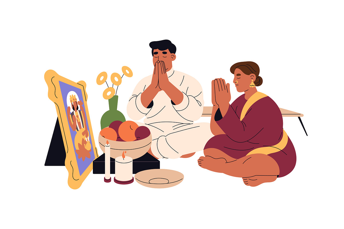 People pray. Different religions set, a Person Illustration by PaperTrident (Photo 2 of 7)