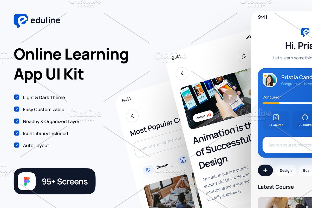 Eduline - Education & Online Learnin, an UI Kit Template by Unpixel Design (Photo 1 of 5)