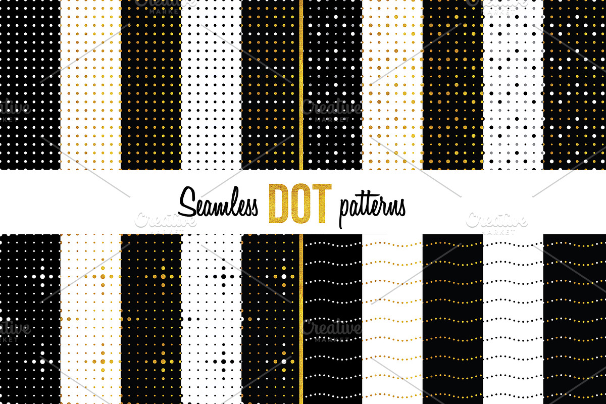 100 Seamless dot patterns, a Pattern Graphic by The Odd Seed (Photo 3 of 6)