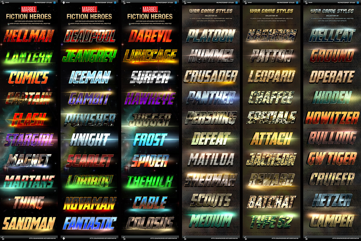 Action Sci-Fi Fantasy Text Effects, a Layer Style Add-On by pixelsao (Photo 4 of 11)