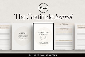 Gratitude Journal Canva Template