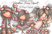 Valentines Fairy Clipart, an Illustration by designcity5 (Thumbnail 1 of 5)